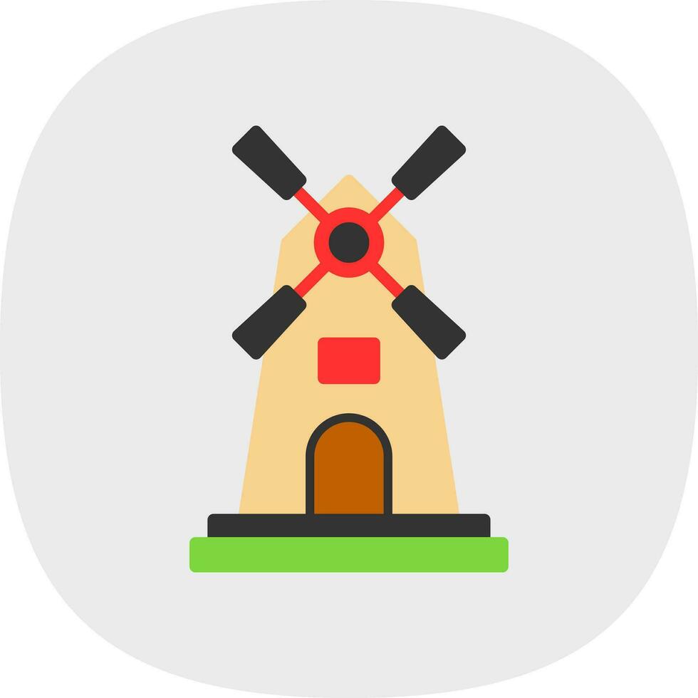 Windmill Vector Icon Design
