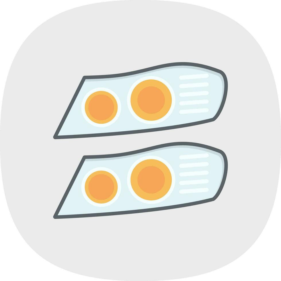 Car lights Vector Icon Design