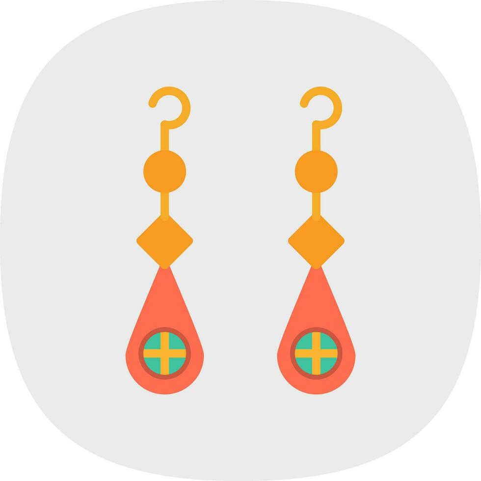 Earrings Vector Icon Design