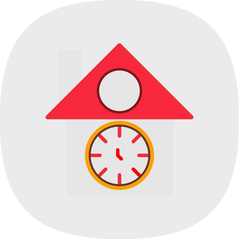Cuckoo clock Vector Icon Design