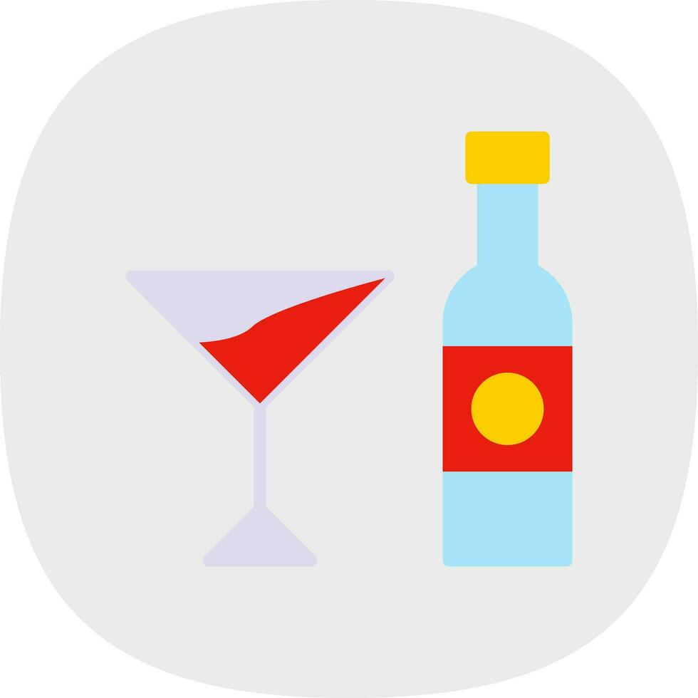 Alcoholic drink Vector Icon Design
