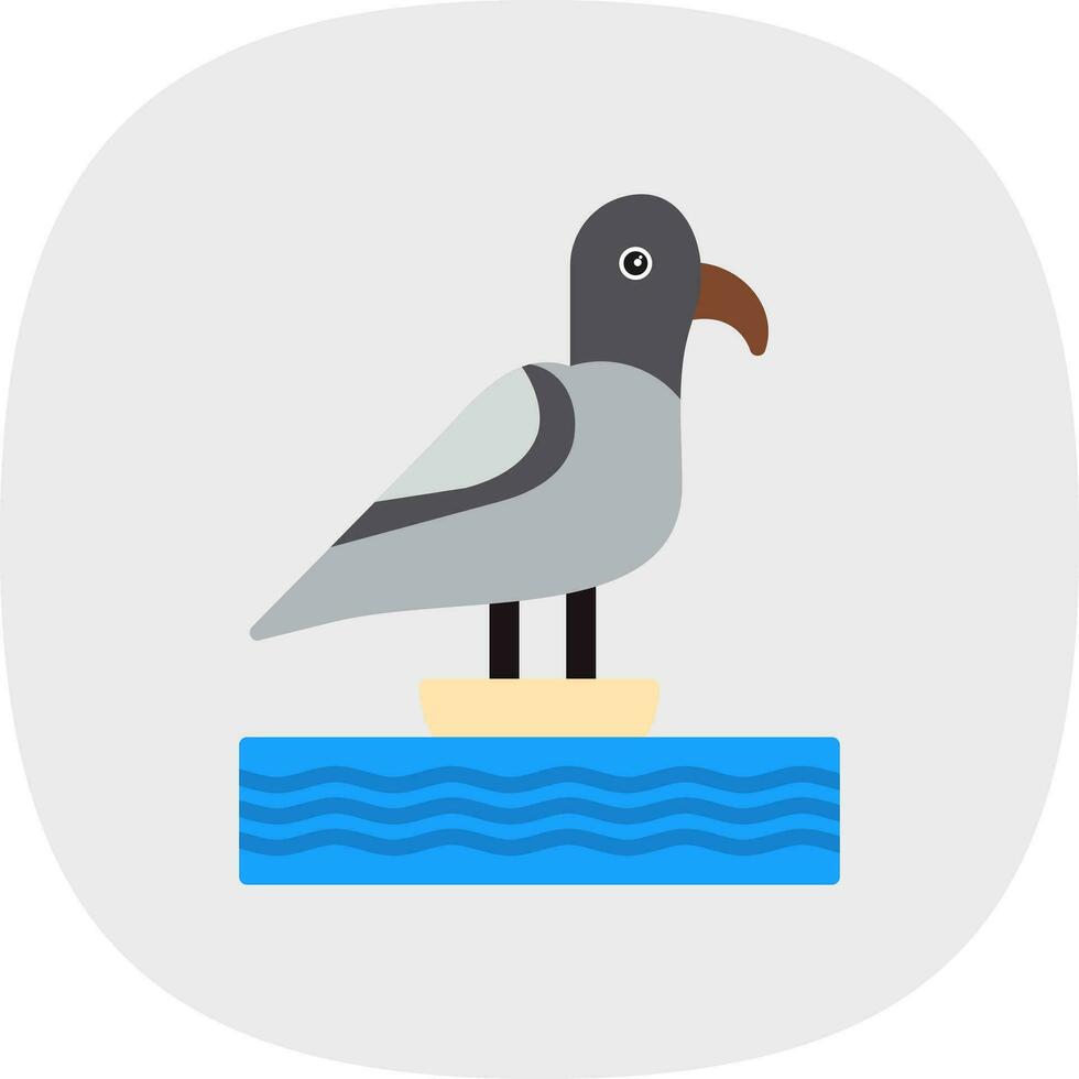 Seagull Vector Icon Design