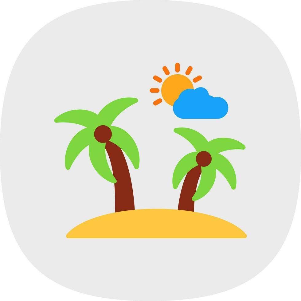 Island Vector Icon Design