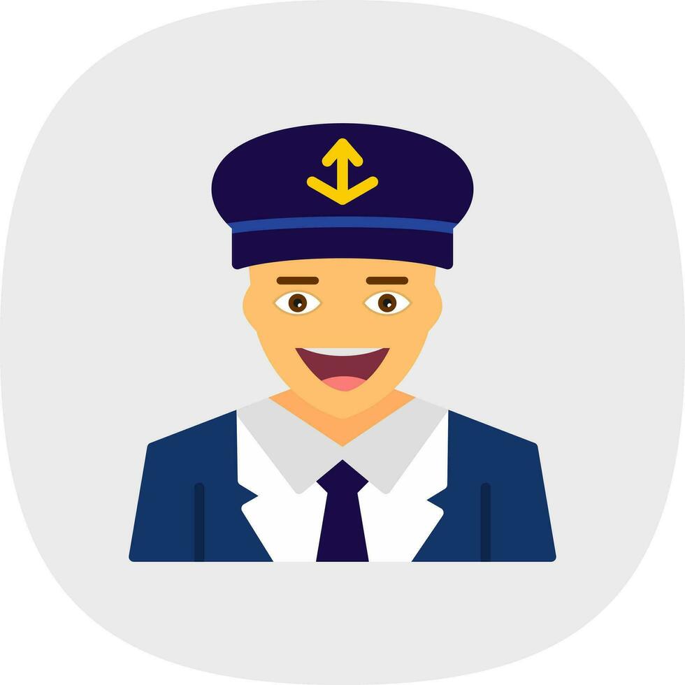 Captain Vector Icon Design