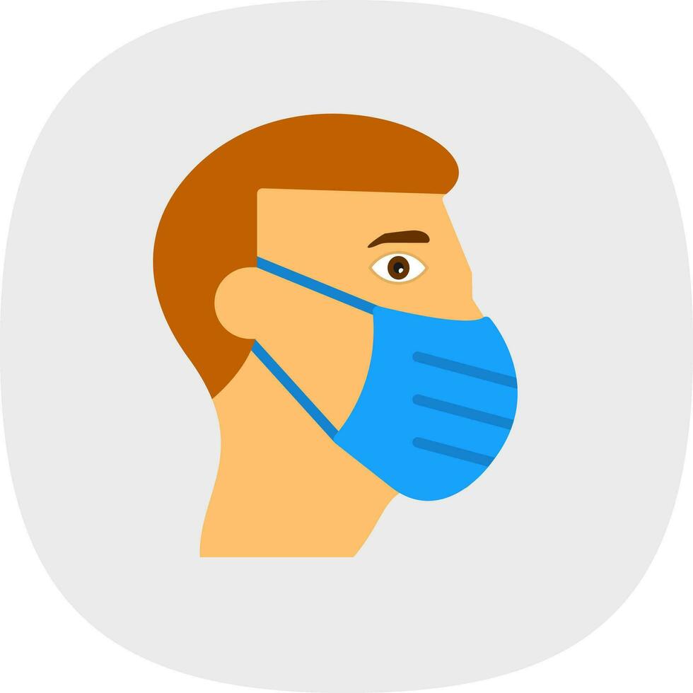 Face mask Vector Icon Design