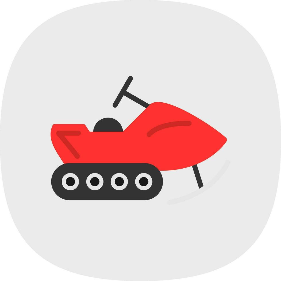 Snowmobile Vector Icon Design