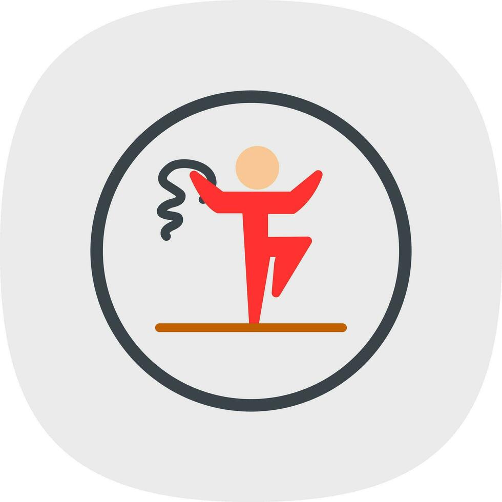 Rythmic gymnastics Vector Icon Design