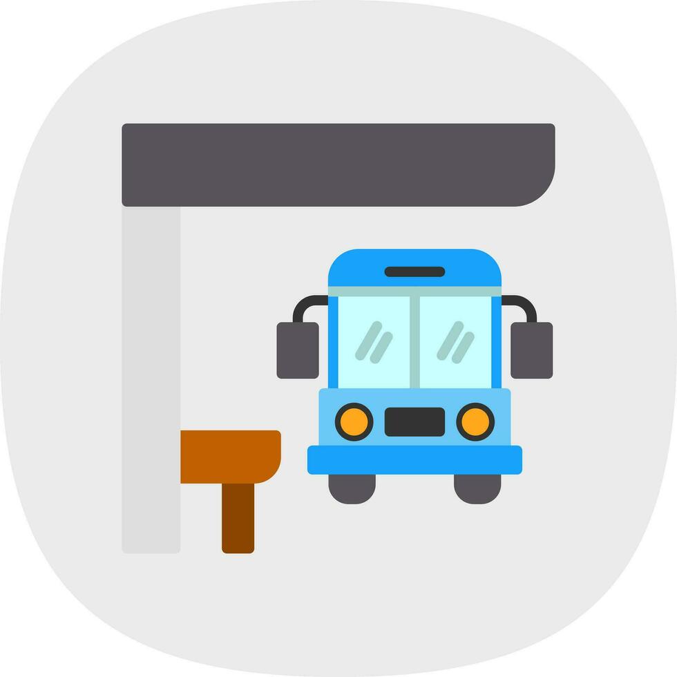 Bus stop Vector Icon Design