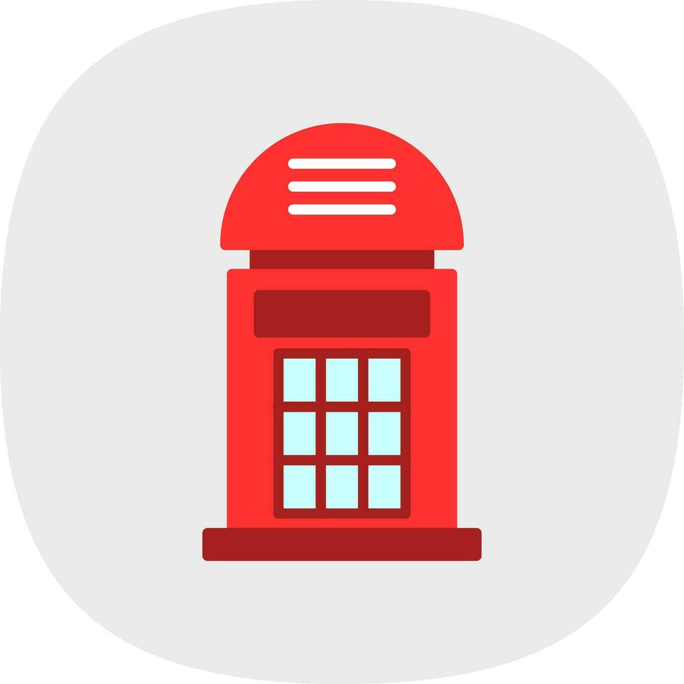 Phone booth Vector Icon Design