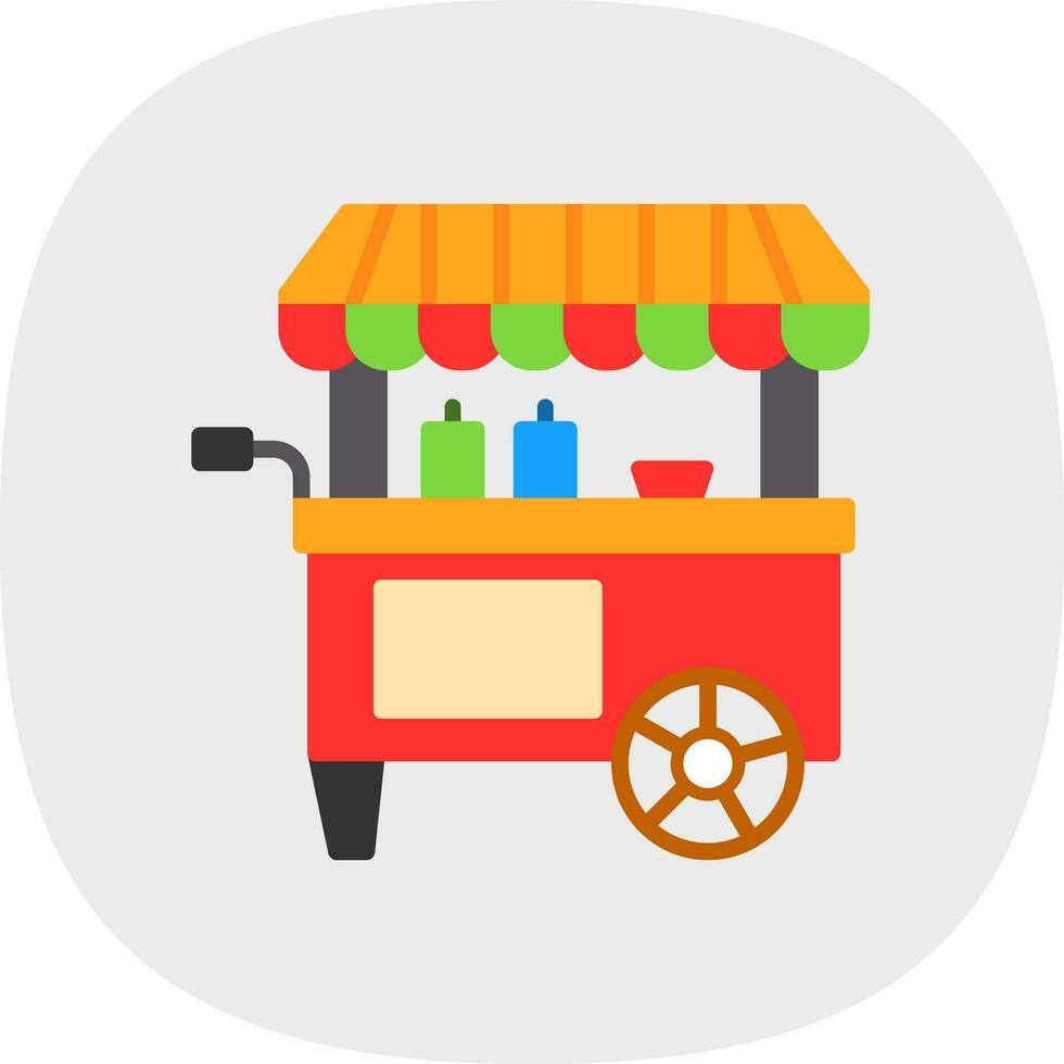 Food cart Vector Icon Design