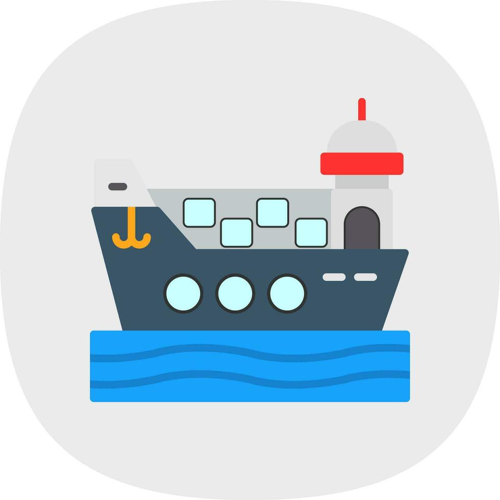 Cargo ship Vector Icon Design