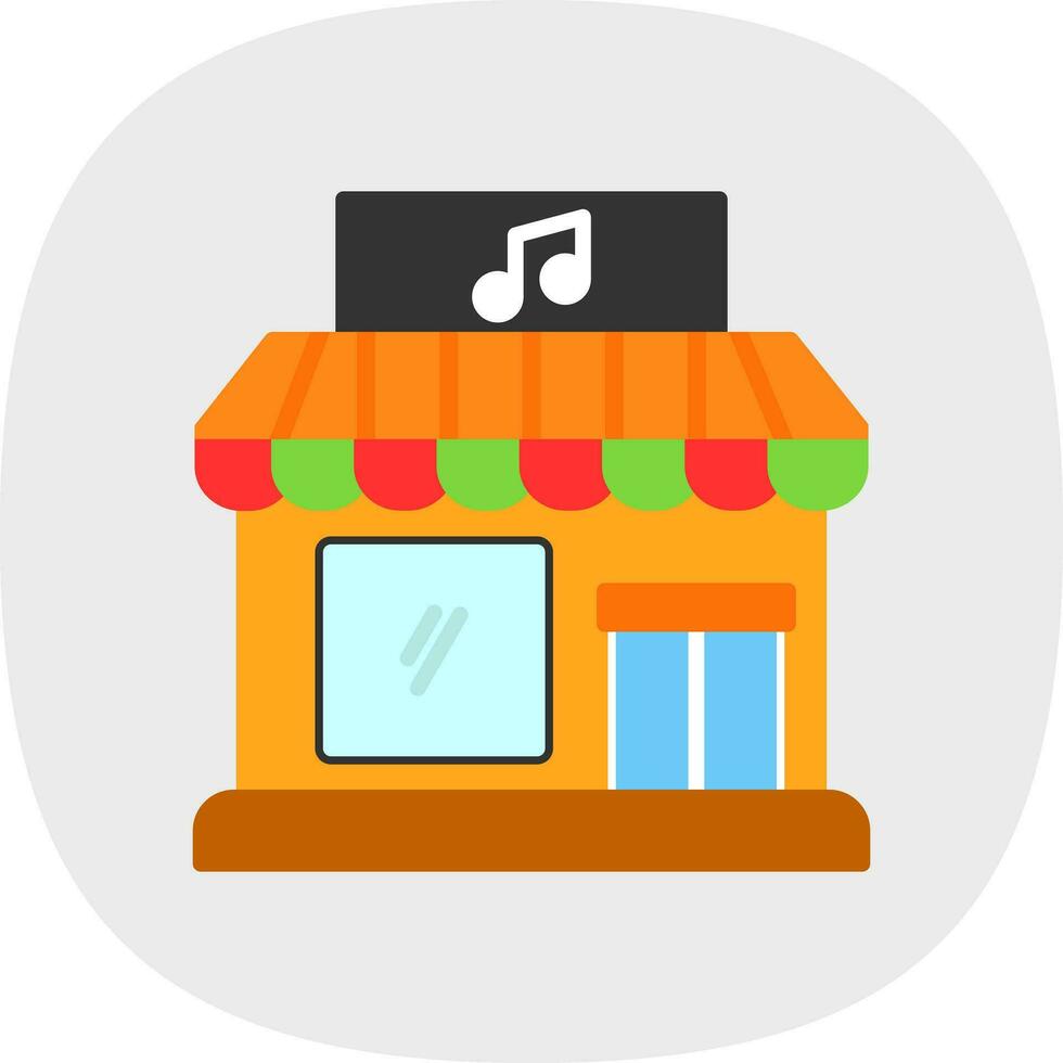 diseño de icono de vector de tienda de música