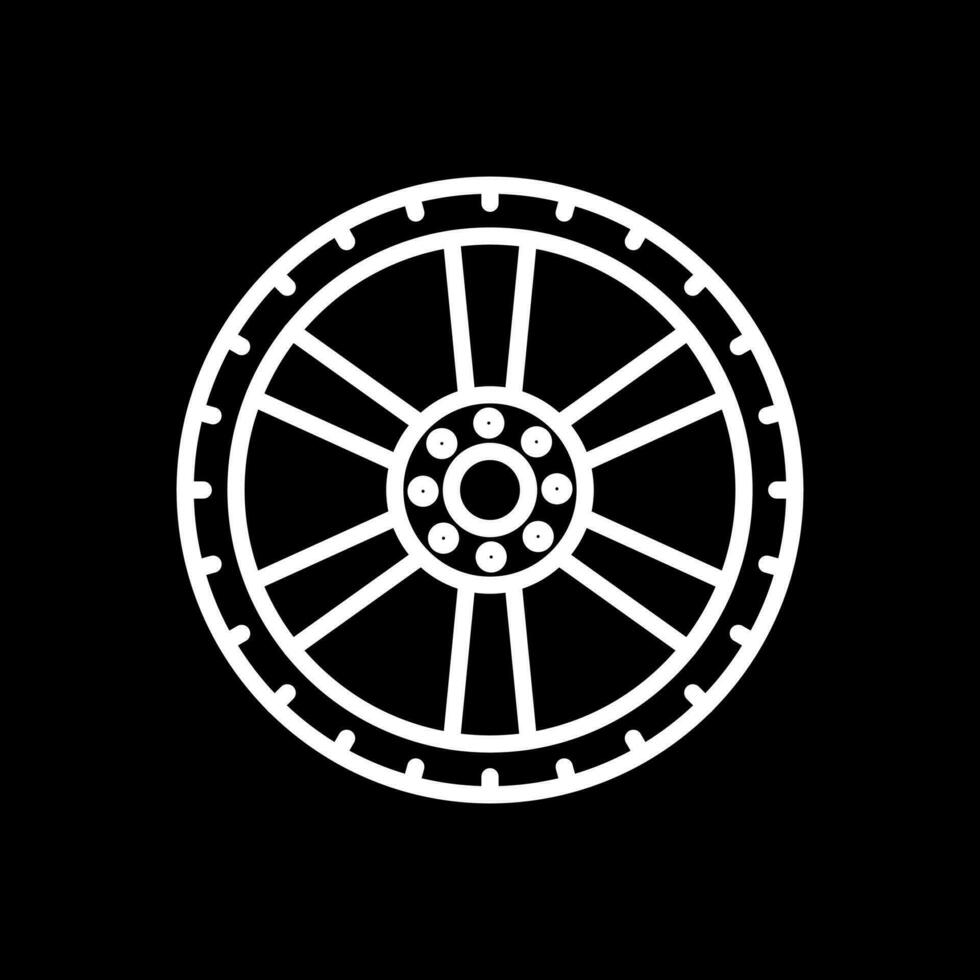 Alloy wheel Vector Icon Design
