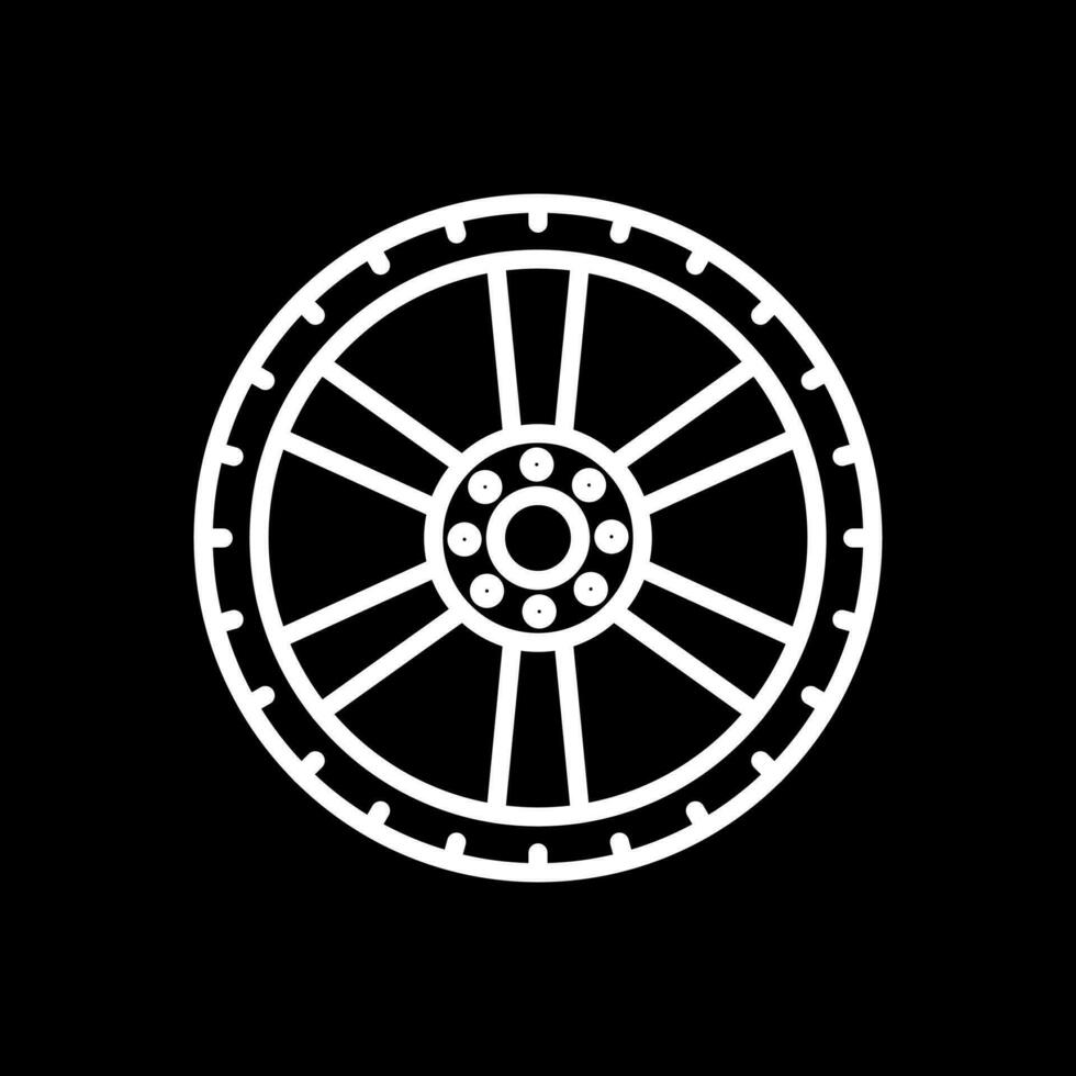 Alloy wheel Vector Icon Design