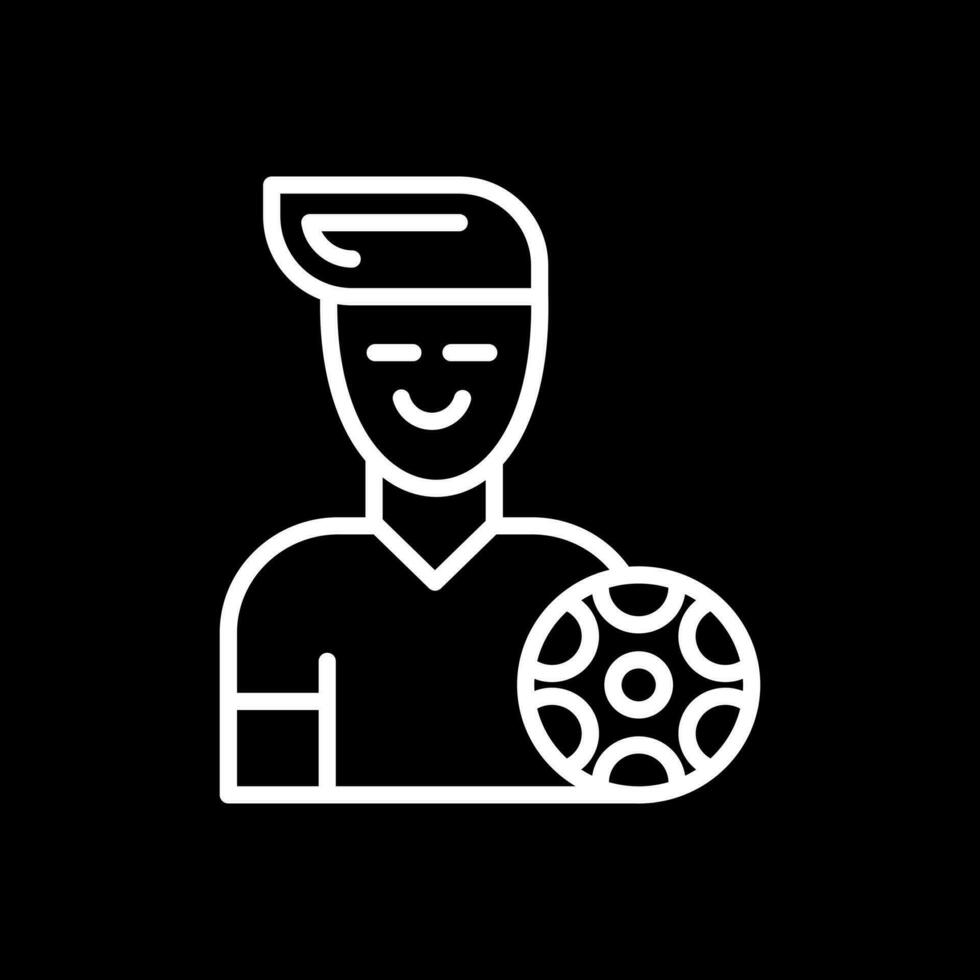 diseño de icono de vector de jugador de fútbol