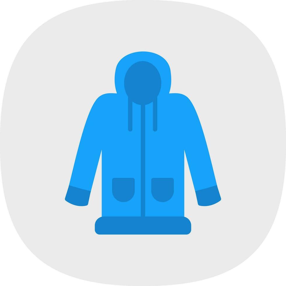 Raincoat Vector Icon Design