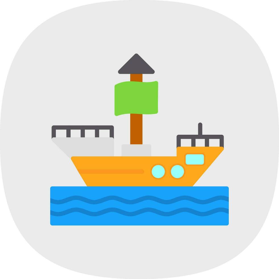 Pirate ship Vector Icon Design