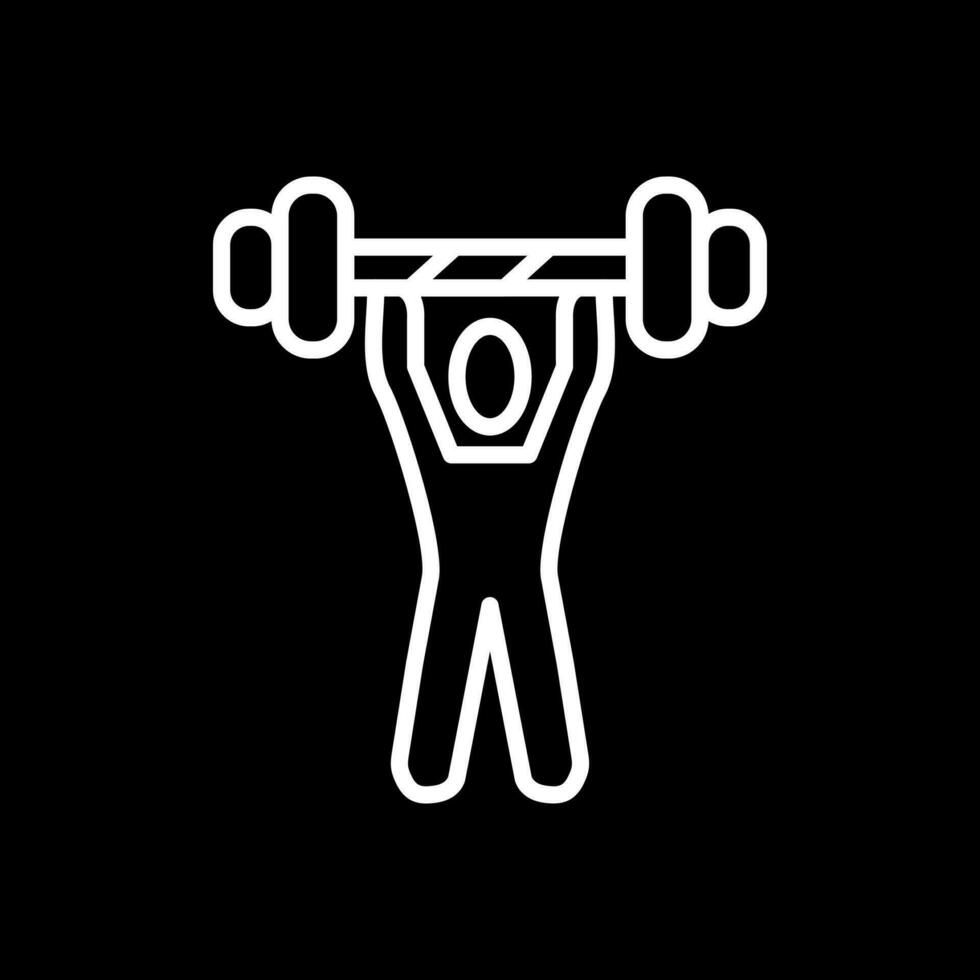 diseño de icono de vector de levantamiento de pesas