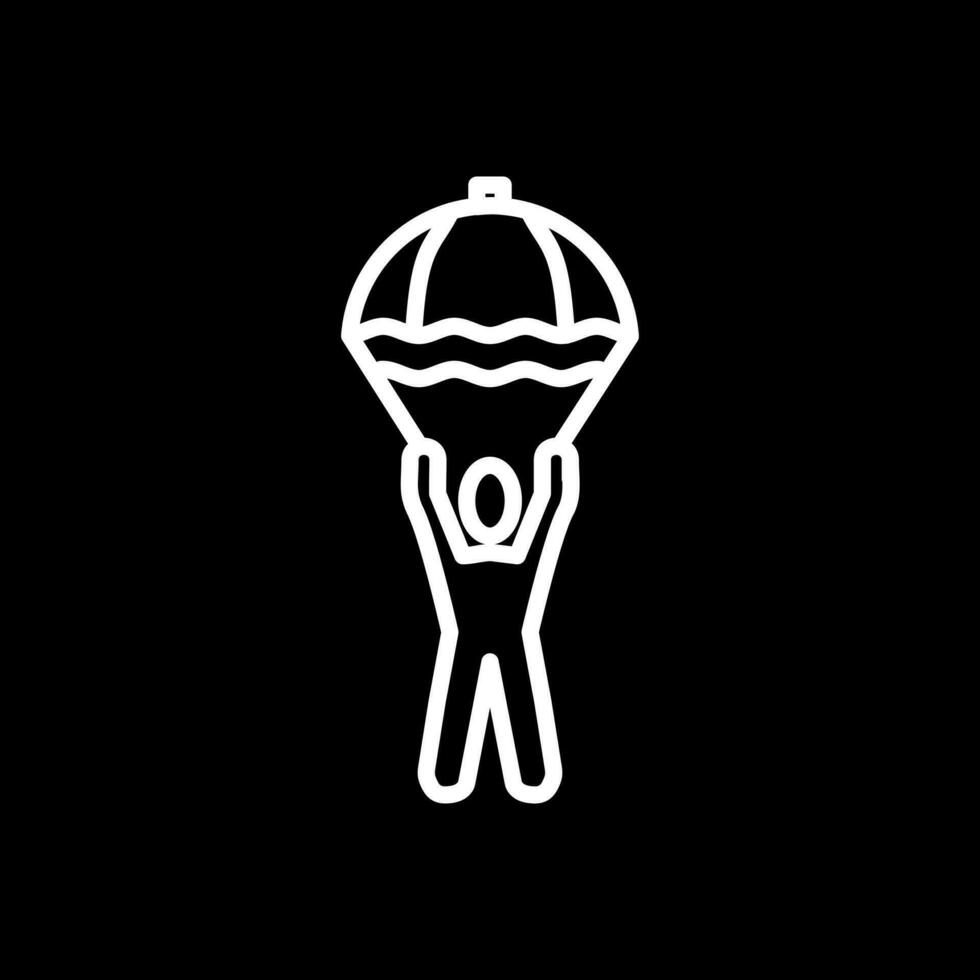 Skydiving Vector Icon Design