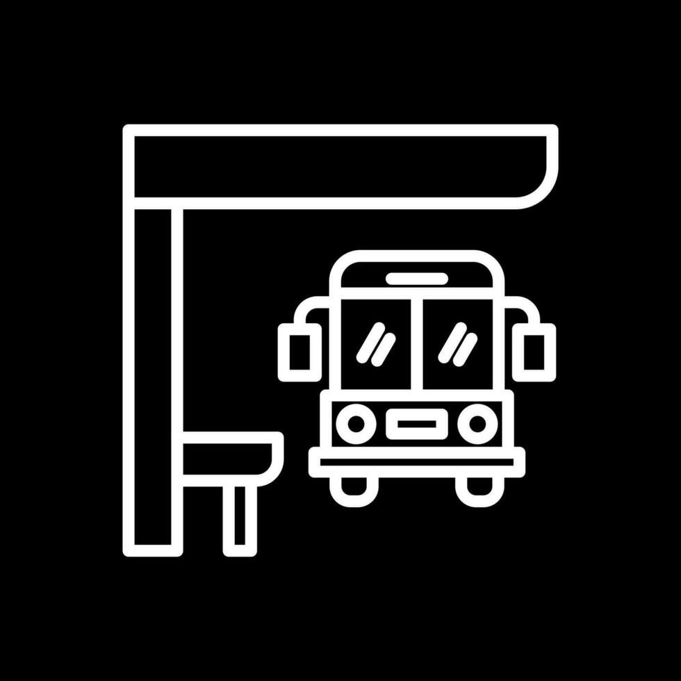 autobús detener vector icono diseño