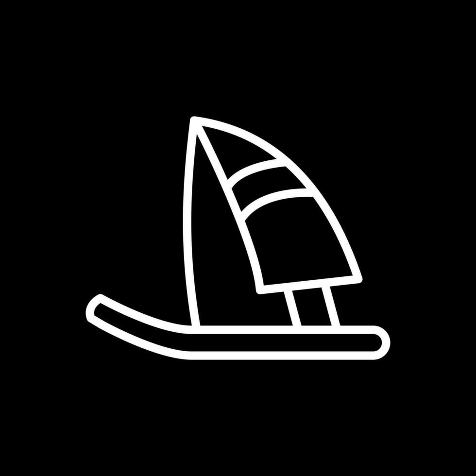 diseño de icono de vector de windsurf