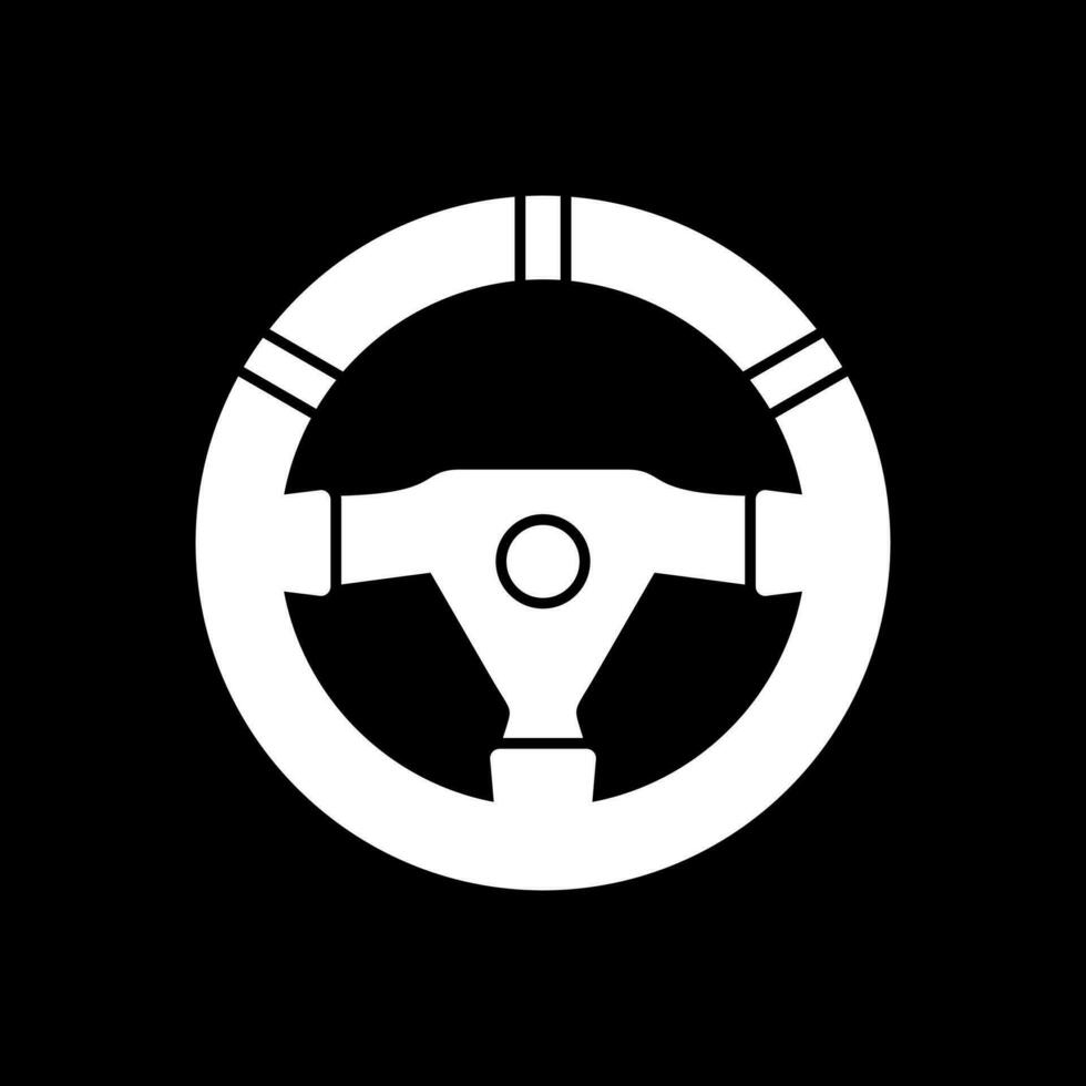 Steering wheel Vector Icon Design
