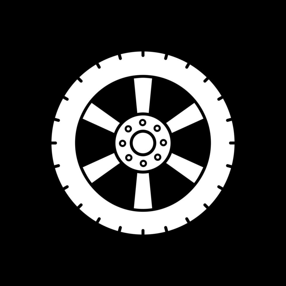 Alloy wheel Vector Icon Design