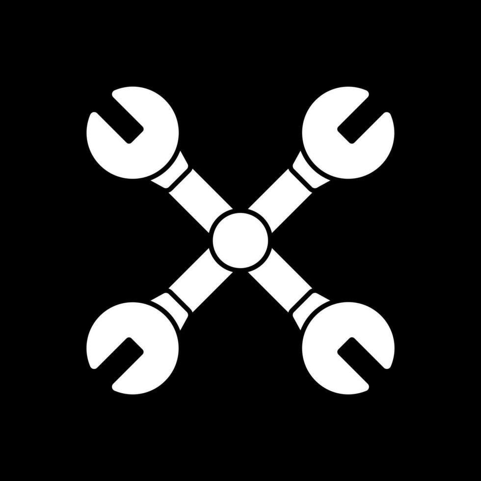 Cross wrench Vector Icon Design