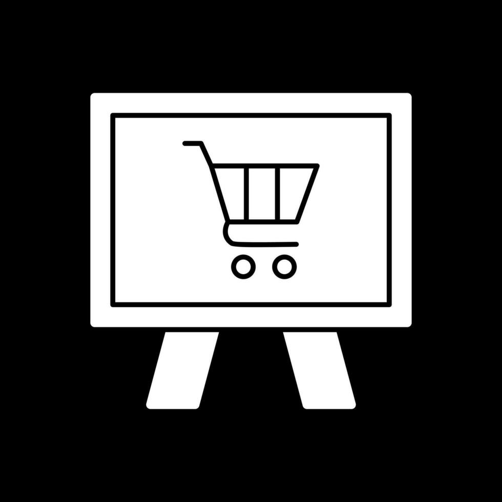 diseño de icono de vector de compras en línea