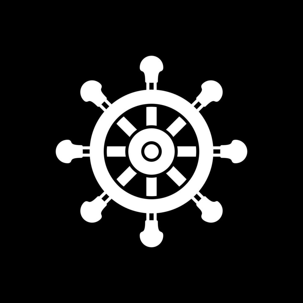 Steering wheel Vector Icon Design