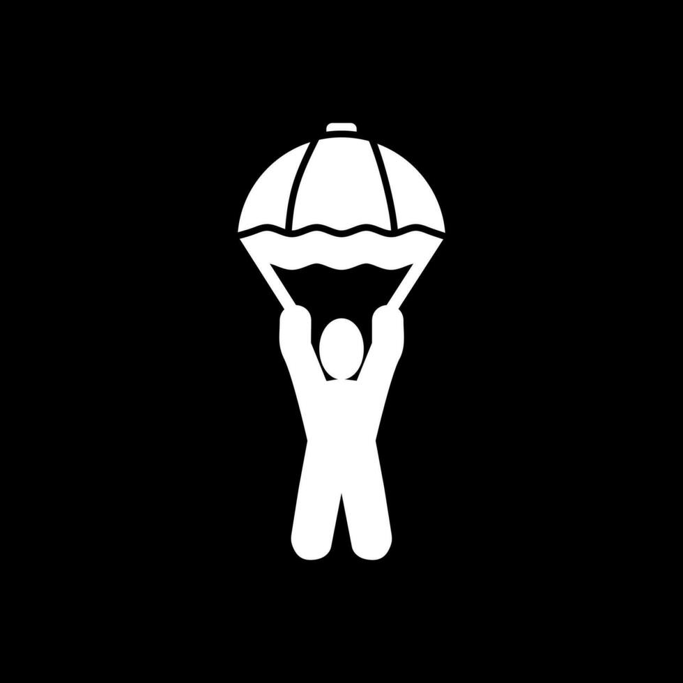 Skydiving Vector Icon Design