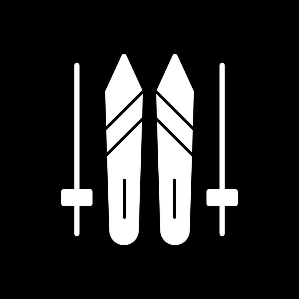 Ski sticks Vector Icon Design