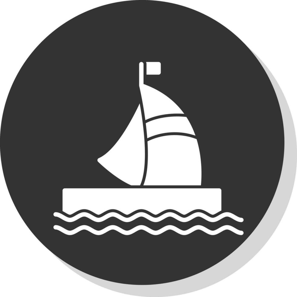 Houseboat Vector Icon Design