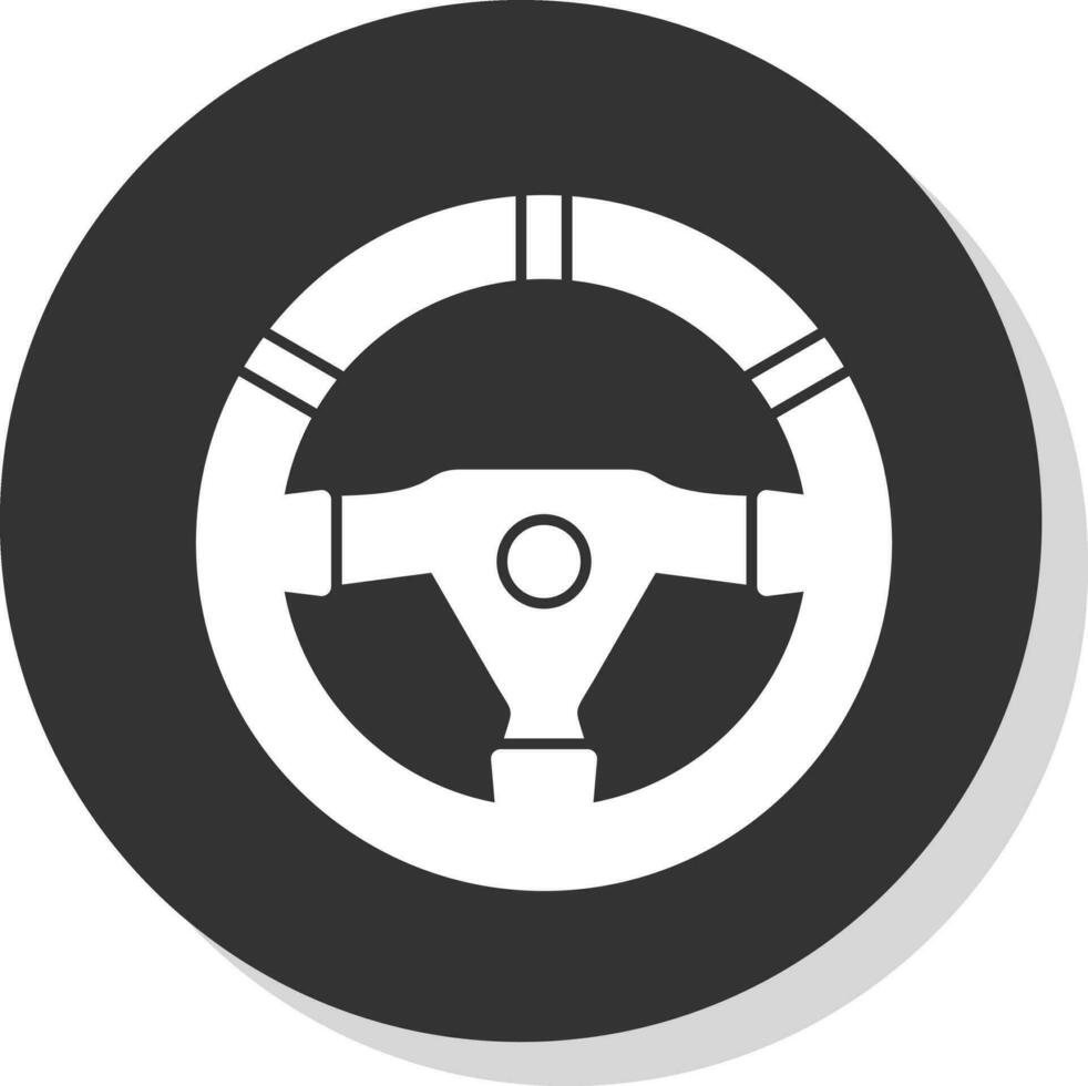 Steering wheel Vector Icon Design