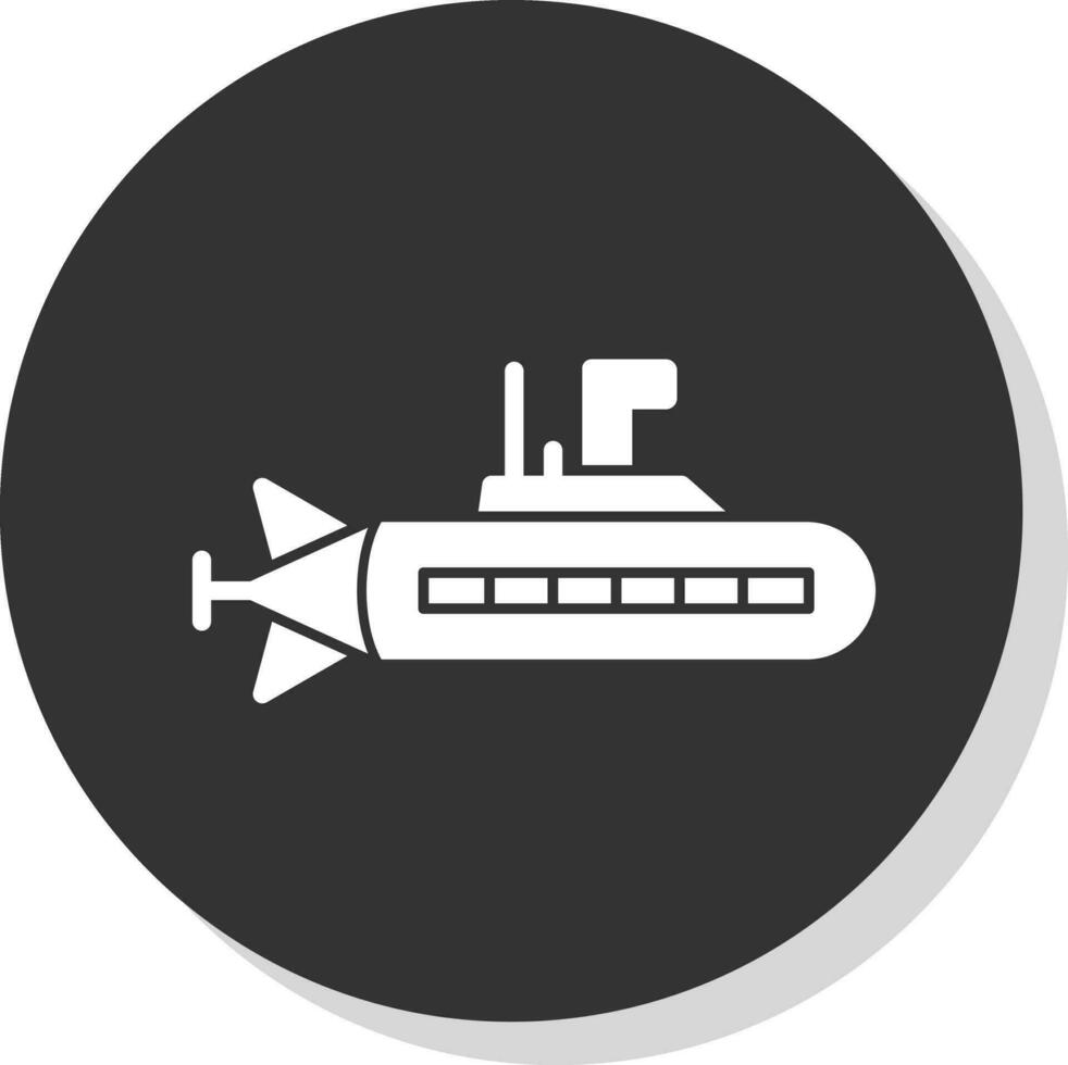 Submarine Vector Icon Design