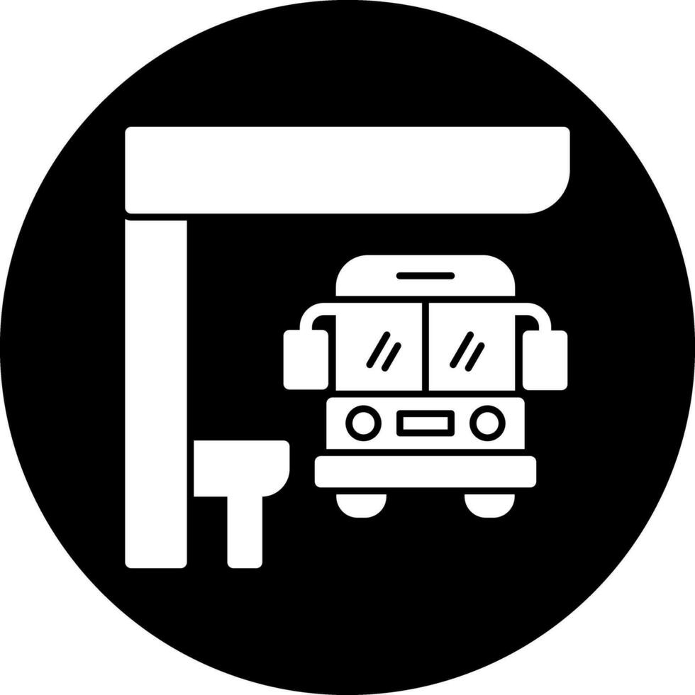 autobús detener vector icono diseño