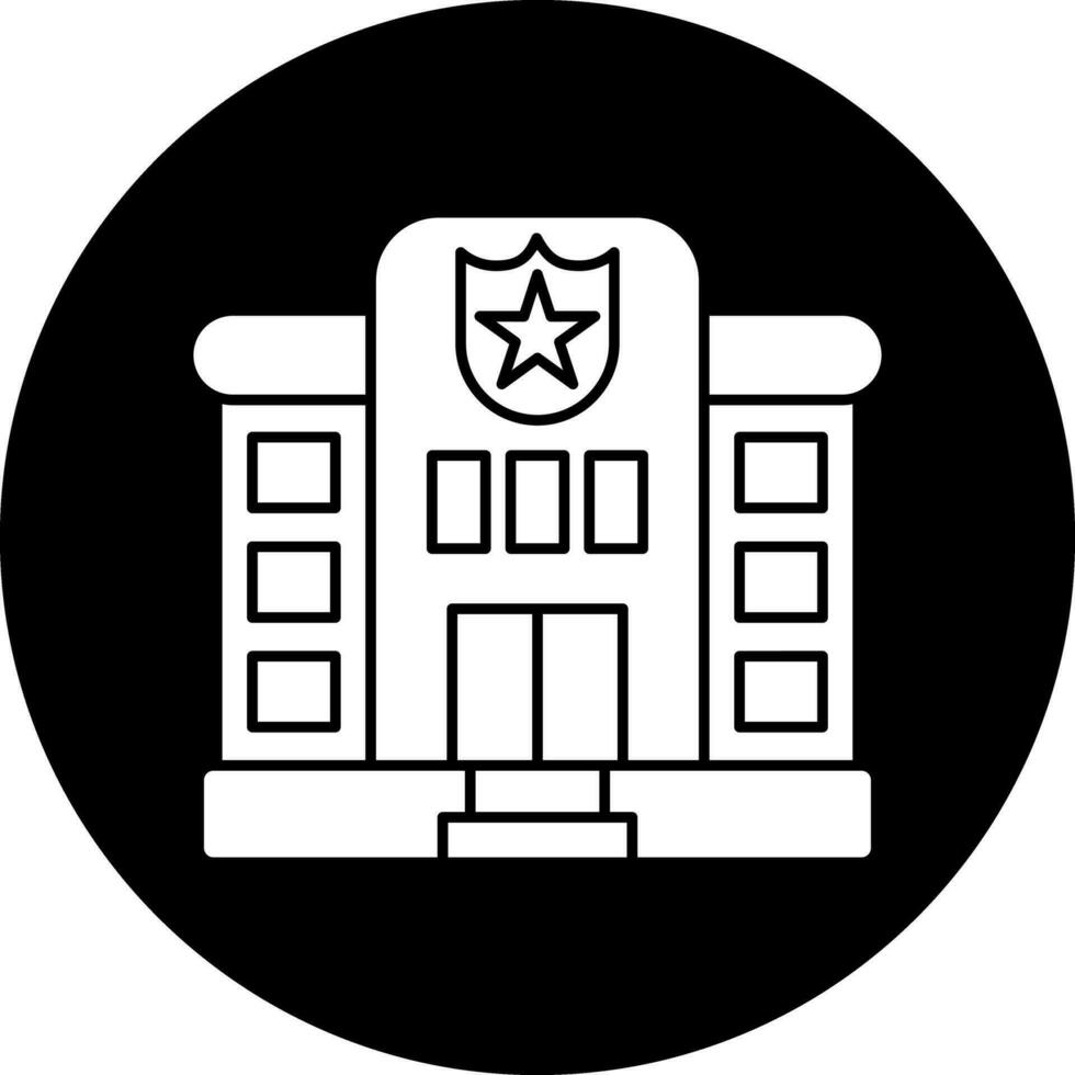 Police station Vector Icon Design