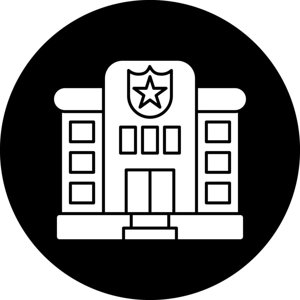 Police station Vector Icon Design