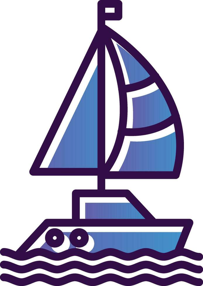 Sailboat Vector Icon Design