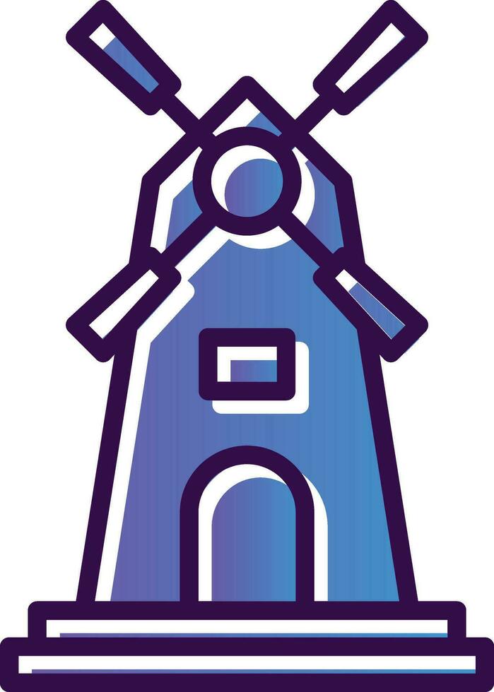 Windmill Vector Icon Design