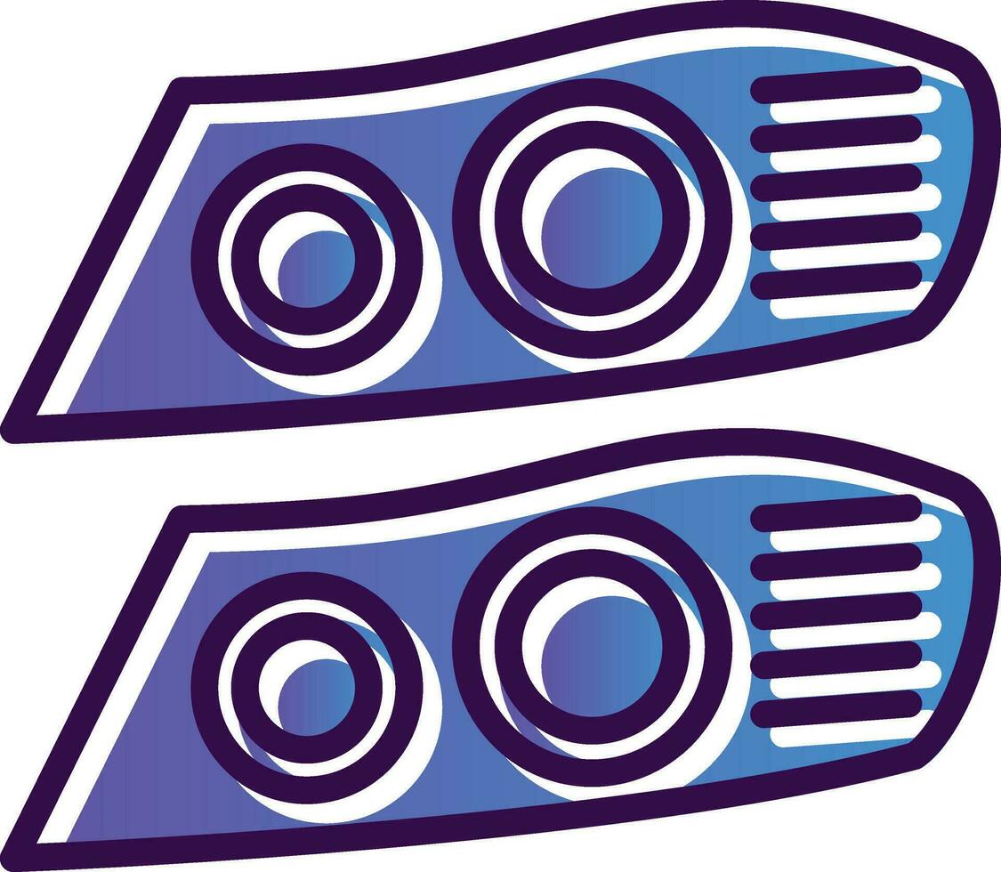 Car lights Vector Icon Design