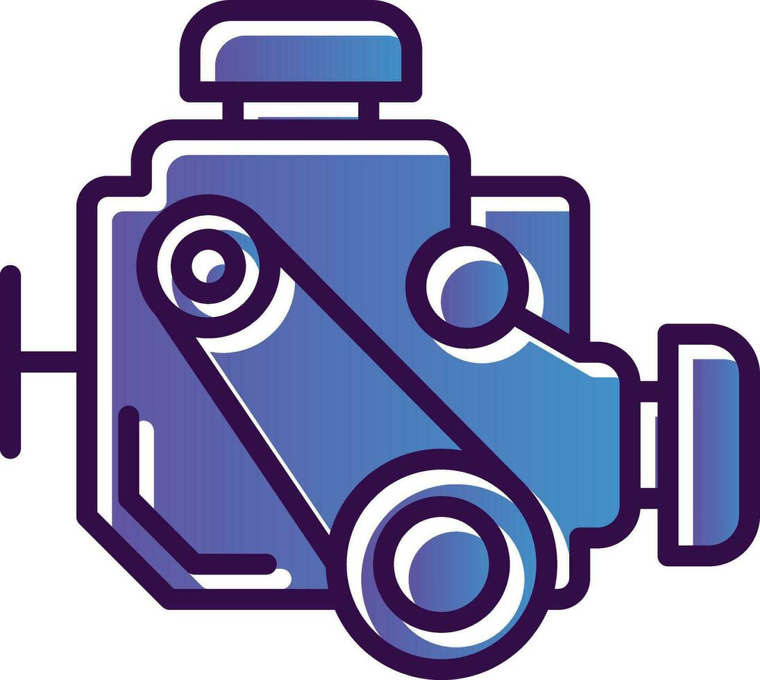 Car engine Vector Icon Design