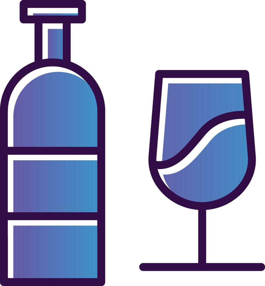 Wine bottle Vector Icon Design