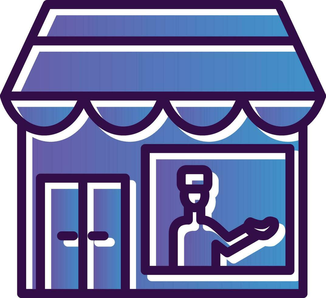 Shopkeeper Vector Icon Design