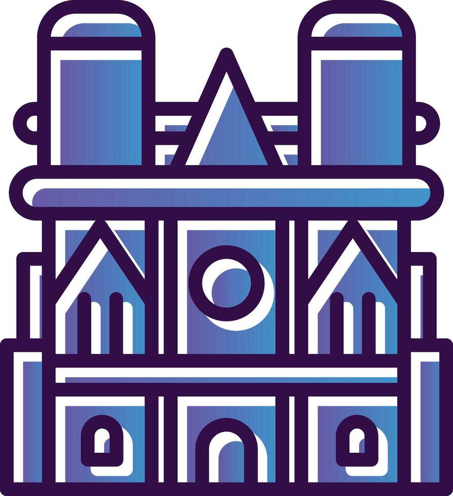 Notre dame Vector Icon Design