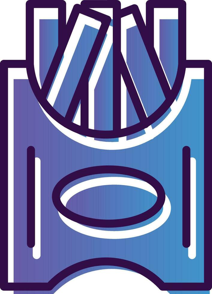French fries Vector Icon Design