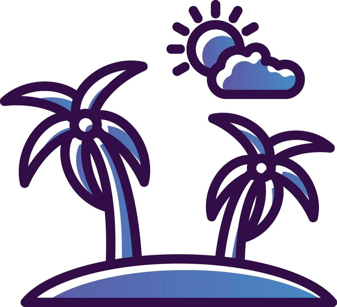 Island Vector Icon Design