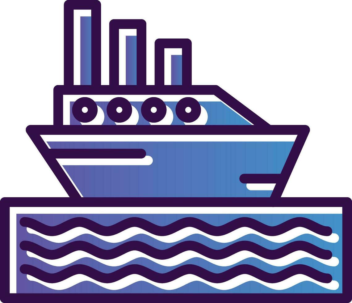 Ferryboat Vector Icon Design