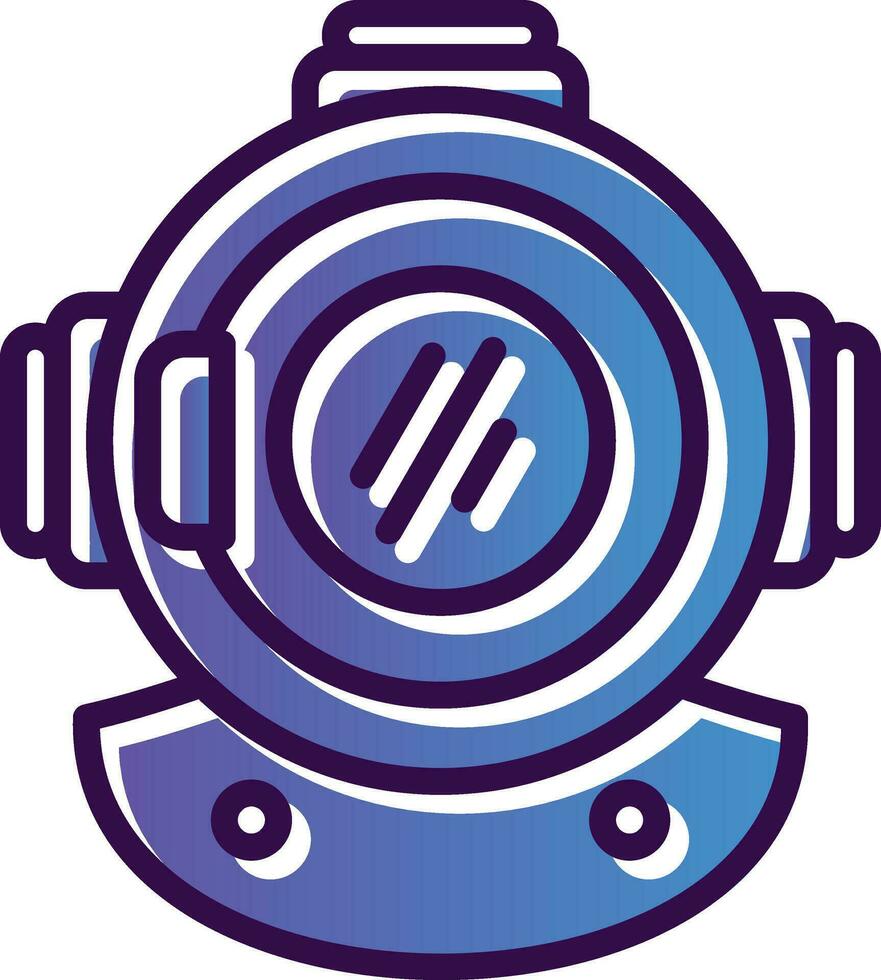 Diving helmet Vector Icon Design