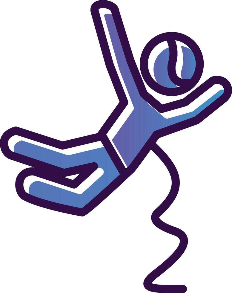 Base jumping Vector Icon Design